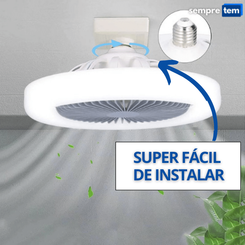 Ventilador Aerollumi 2 em 1 com Luminária Led + Brinde