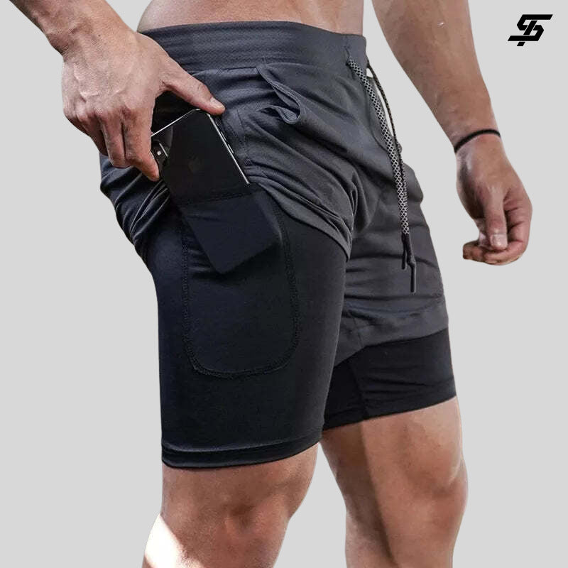 Shorts de Compressão 2 em 1 para treino - Sempre Fit